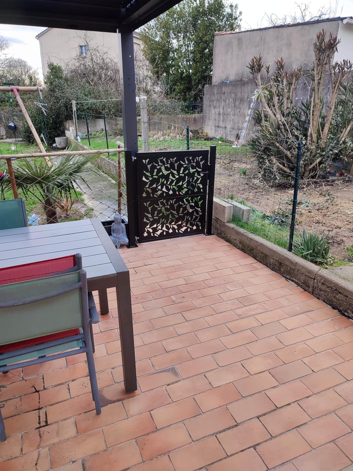 vidaXL Heim & Garten Gartentor 100x175cm Schwarz Stahl