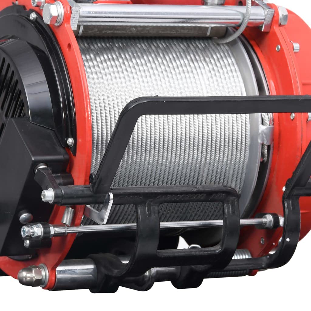 vidaXL Elektrisches Hebezeug Seilzug 500 kg 230 V Stahl Rot
