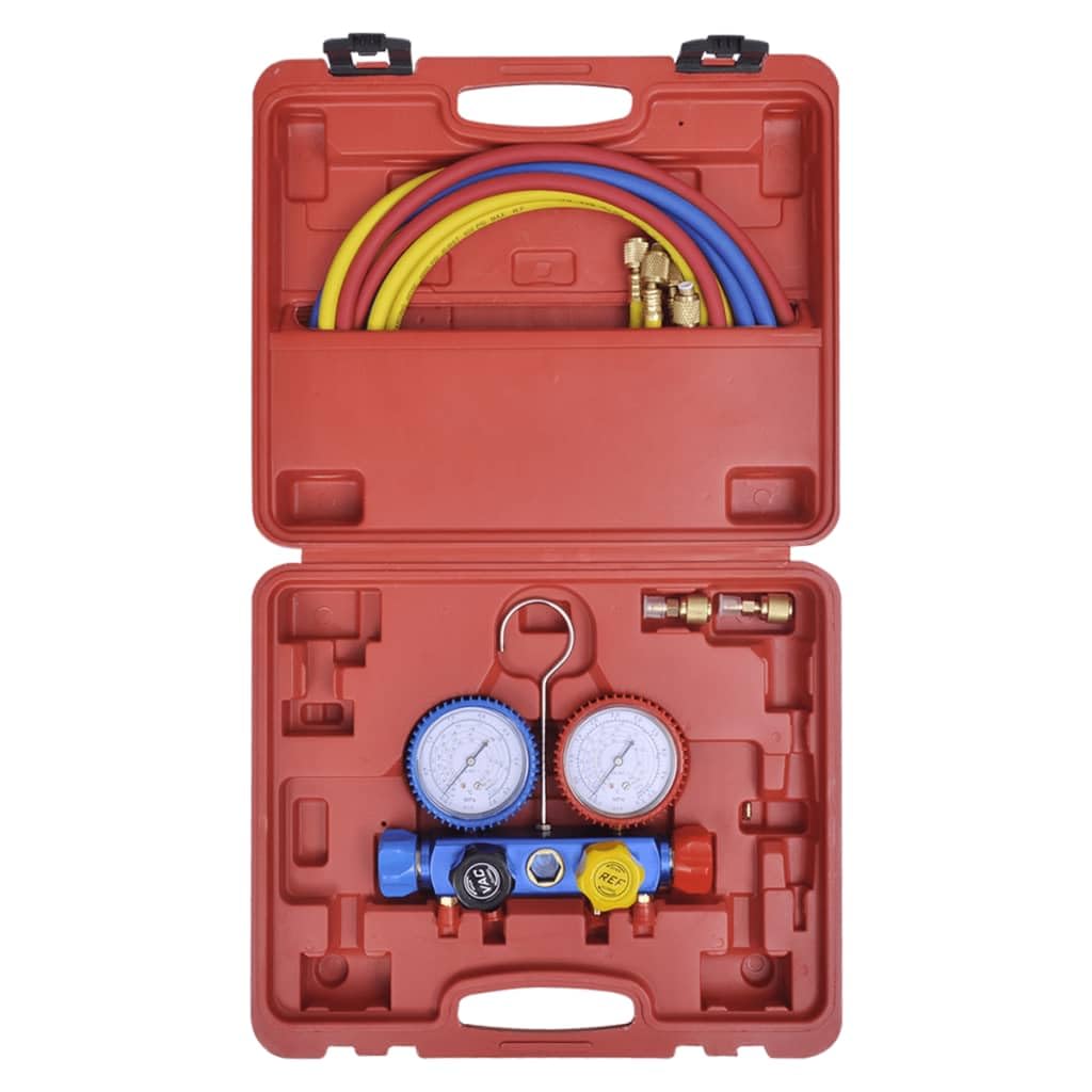vidaXL Monteurhilfe 4-Wege Manometer R134 R410a R22 R407c