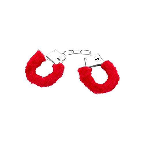 EIS BDSM Metall Handschellen Plüsch rosa Fesseln