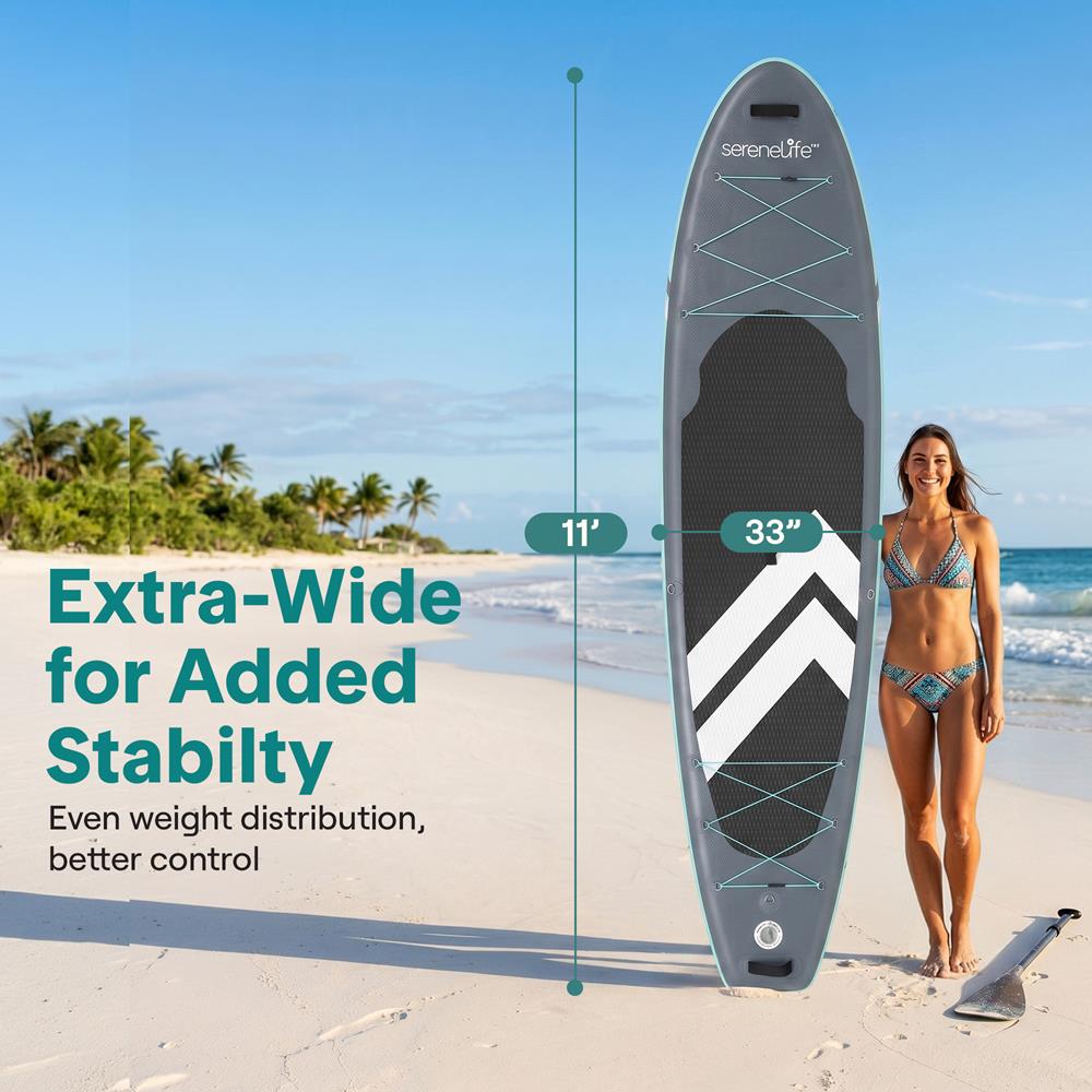 Serenelife SUP aufblasbares Paddle Board Komplettset