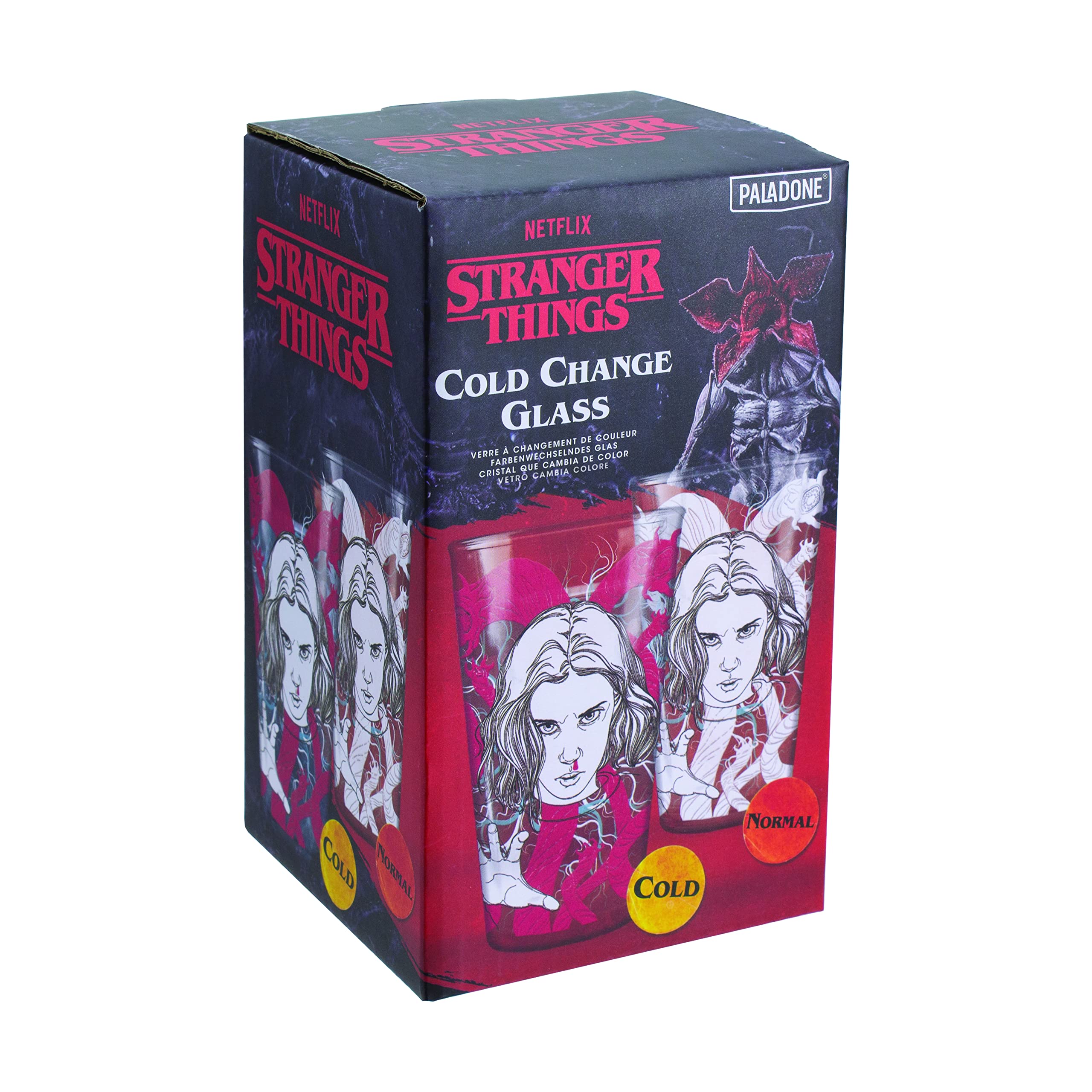Paladone Drinkware Stranger Things Eleven Trinkglas Farbwechsel 450ml