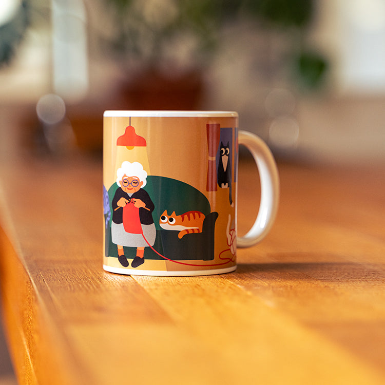 Kikkerland Kitchen Cat Lady Morph Mug Tasse 11oz Farbwechsel