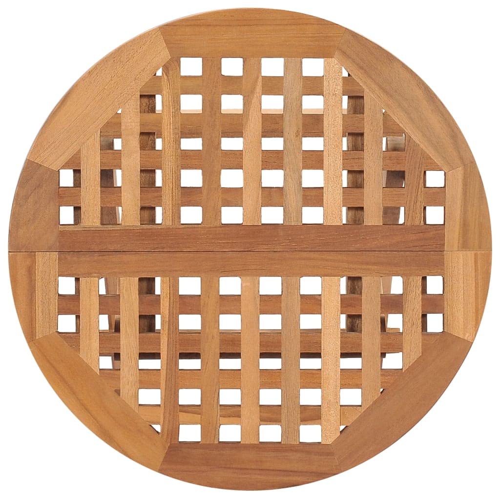 vidaXL Gartenmöbel Set 3-tlg Teak rund klappbar