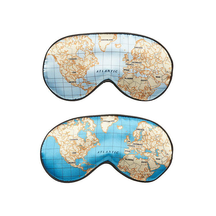 Kikkerland On-The-Go Maps Schlafmaske mit Gummiband
