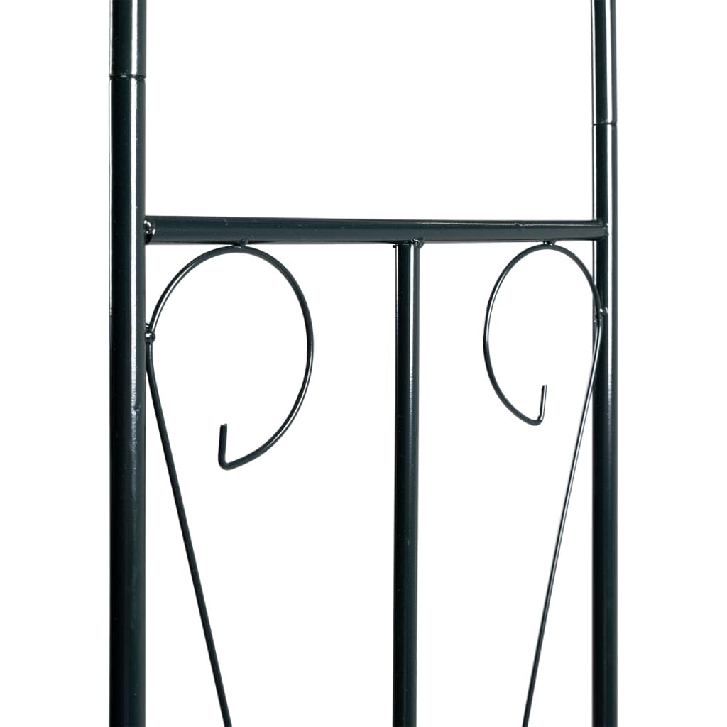 vidaXL Rosenbogen Gartenbogen Eisen dunkelgrün 142x37x275 cm