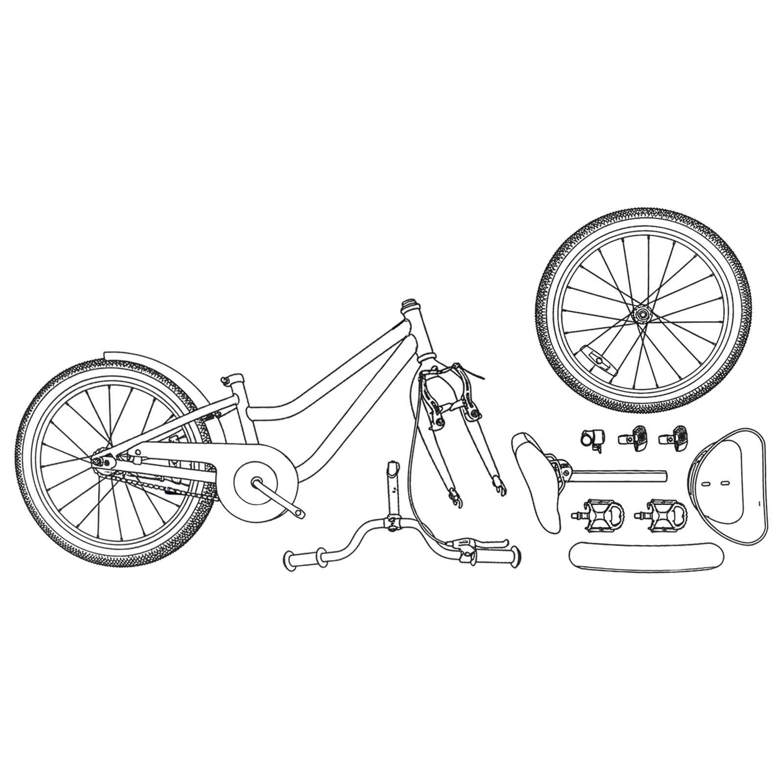 vidaXL Sport Kinderfahrrad Stahlrahmen verstellbar Sattel