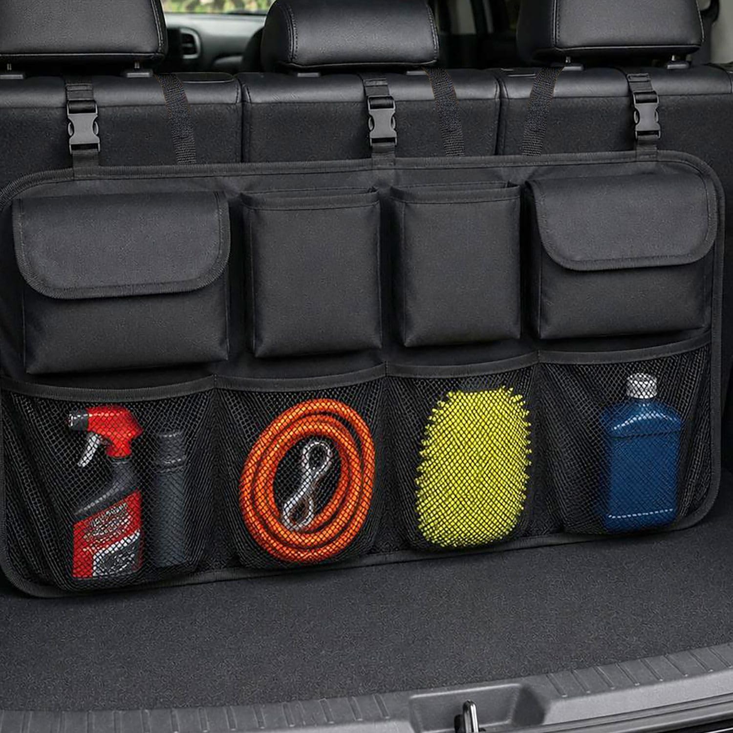 Intirilife Kofferraum Organizer Netz Schwarz 86,5x45cm