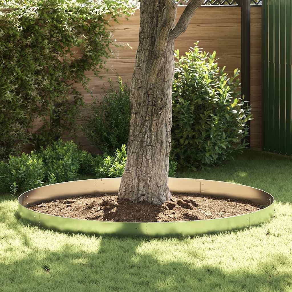 vidaXL Heim & Garten Rasenkante 100x14 cm 5er Set verzinkt