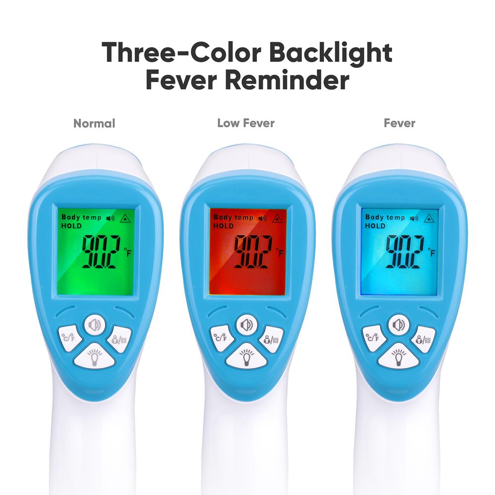 SereneLife Fieberthermometer kontaktlos Infrarot LCD Alarm