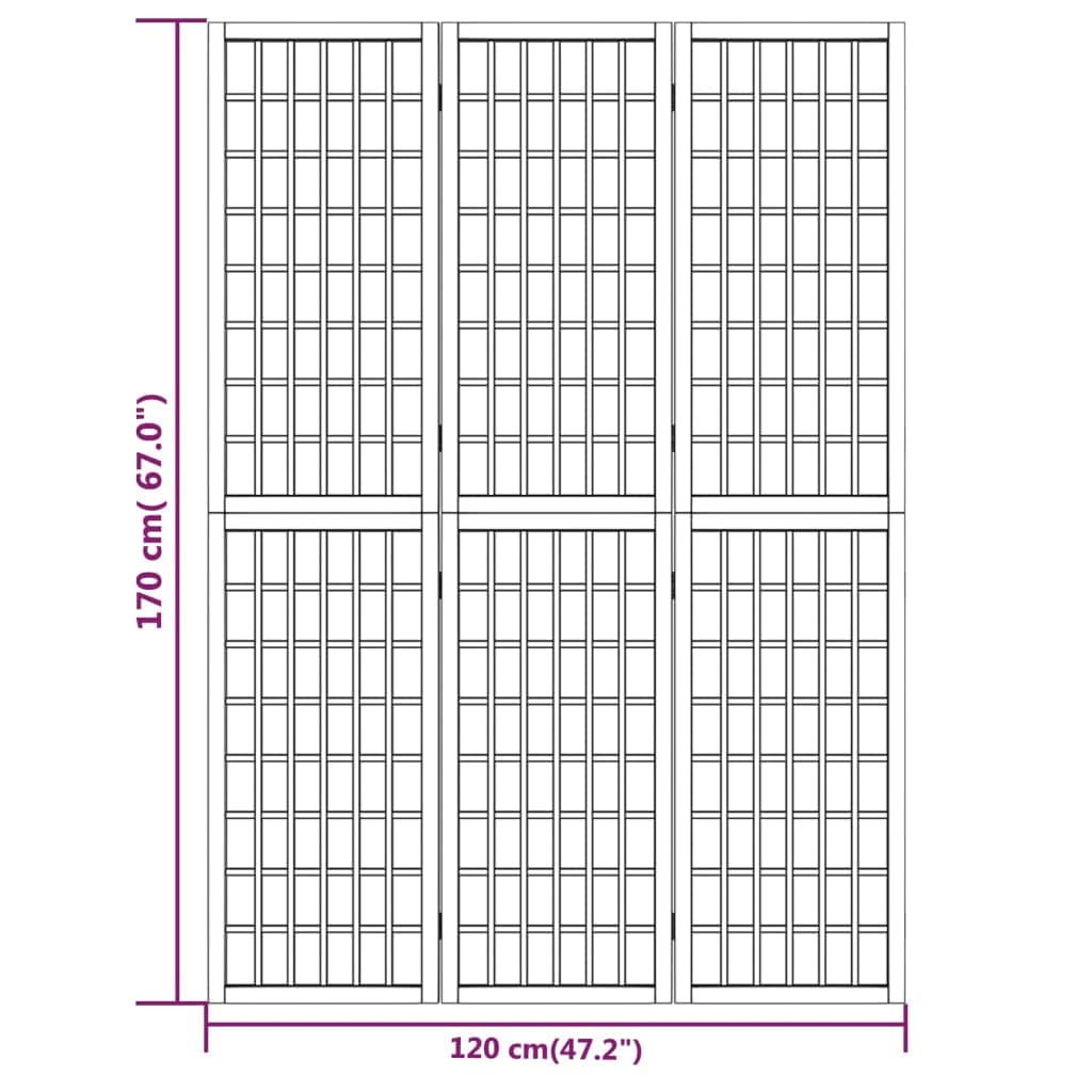 vidaXL Paravent Schwarz 120x170 cm Raumteiler faltbar
