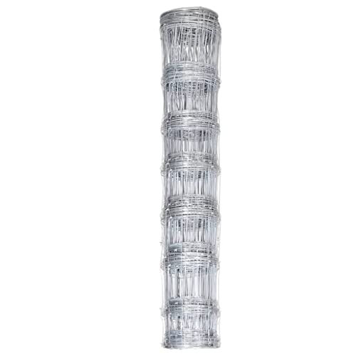 vidaXL Heim & Garten Drahtzaun Verzinkt 50x1m Silber Wildzaun