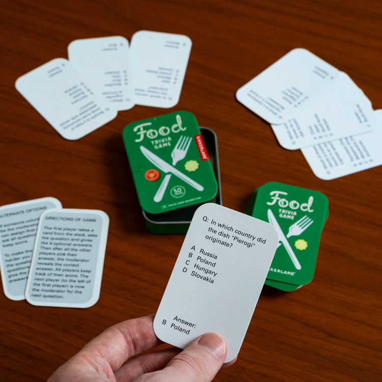 Kikkerland Play Food Trivia Quizspiel 50 Karten