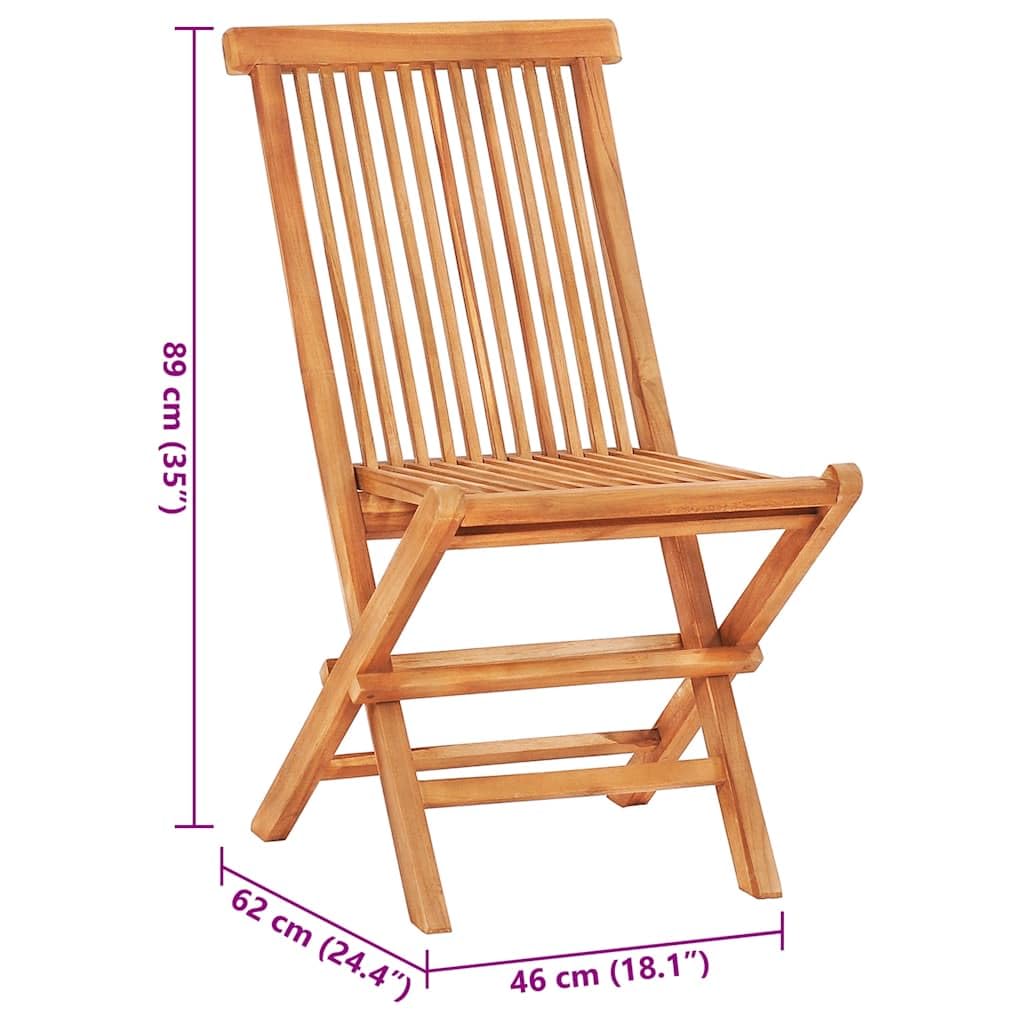vidaXL Bistroset 3-TLG Teak Gartenmöbel Grau Kissen 3-TLG.