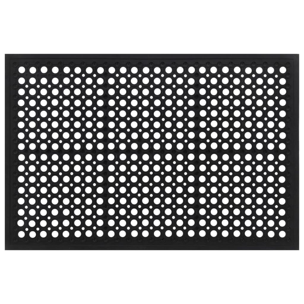 vidaXL Heim & Garten Fußmatte 60x90 cm rechteckig Gummi Drainage