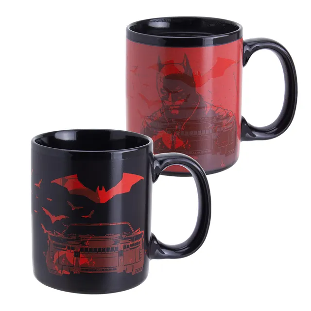 Paladone The Batman Farbwechsel Tasse 300 ml schwarz-rot Keramik