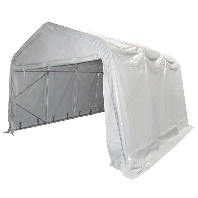vidaXL Lagerzelt 4x6m weiß PVC 550g/m² Zelthalle Unterstand