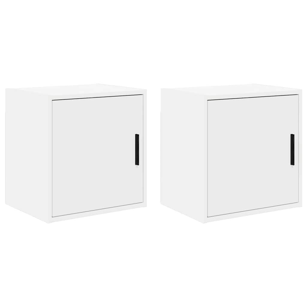 vidaXL Heim & Garten Wandschrank Weiß 2 Stk. Holzwerkstoff