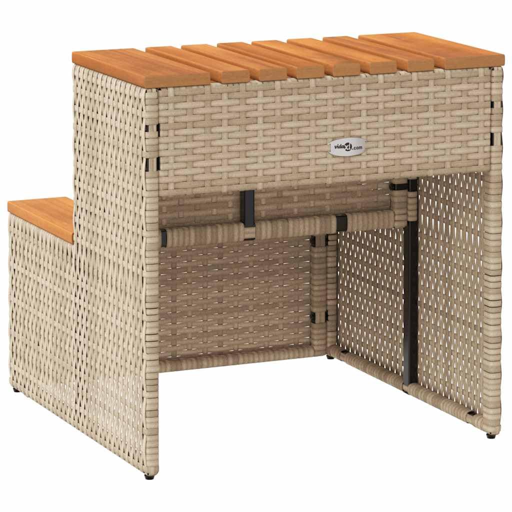 vidaXL Heim & Garten Whirlpooltreppe Beige 50 cm 2-stufig