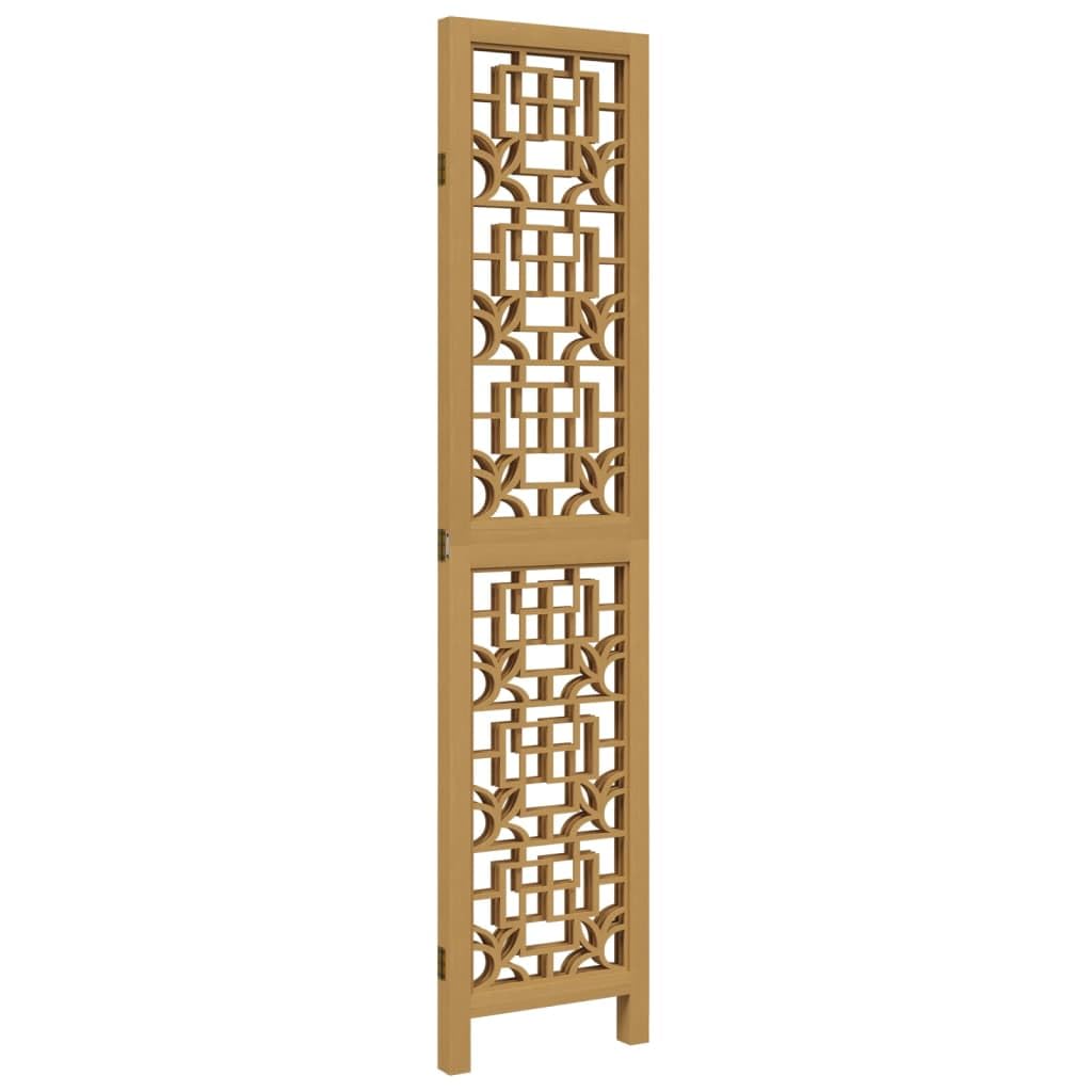 vidaXL Möbel 3-TLG Raumteiler Braun Paulownia Holz