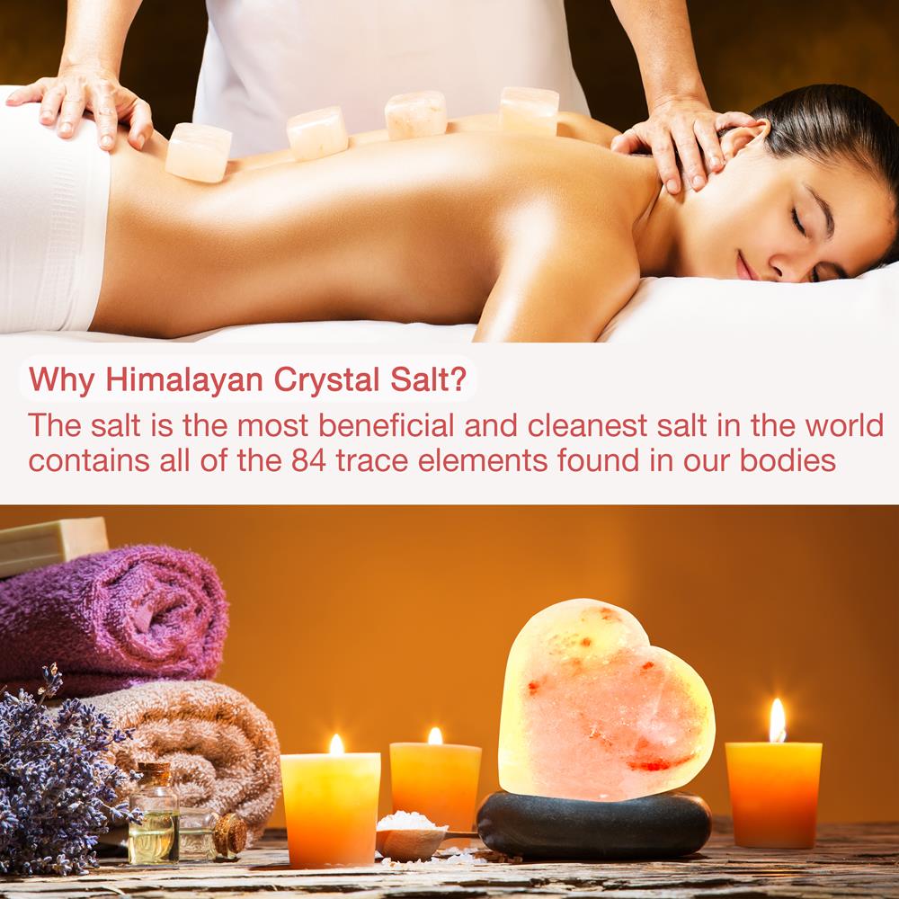 Serenelife Massage Salzsteine Set 7-teilig Wärmesteine