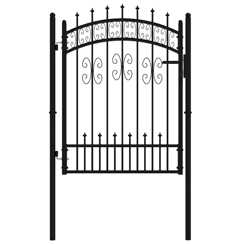 vidaXL Zauntor KAMPEN Schwarz 103x175 cm Gartentor