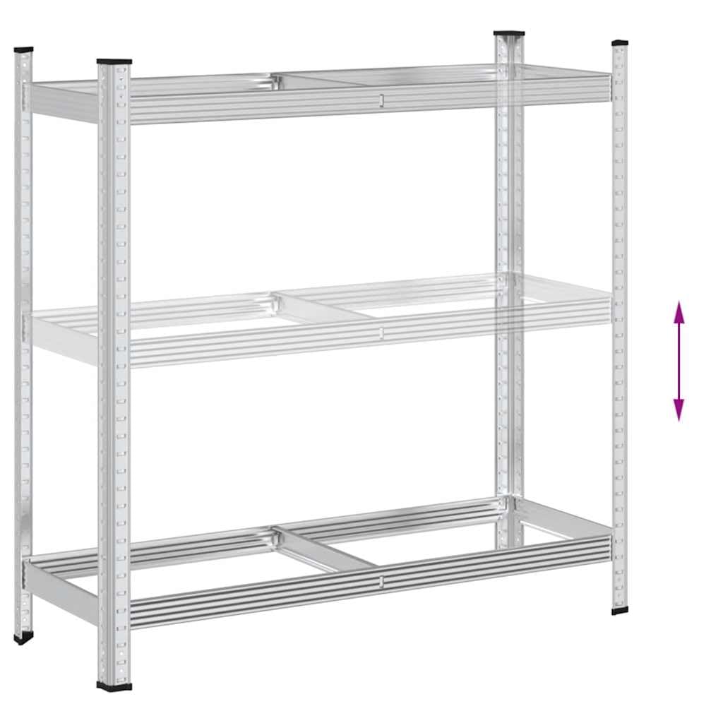 vidaXL Reifenregal 2 Böden Reifenständer Silber 110x40x109 cm