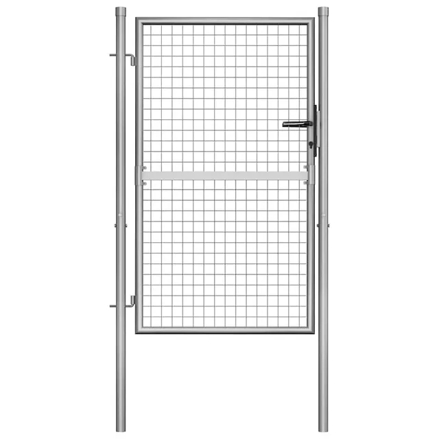 vidaXL Gartentor 105x175 cm Zauntor Stahl verzinkt silbern