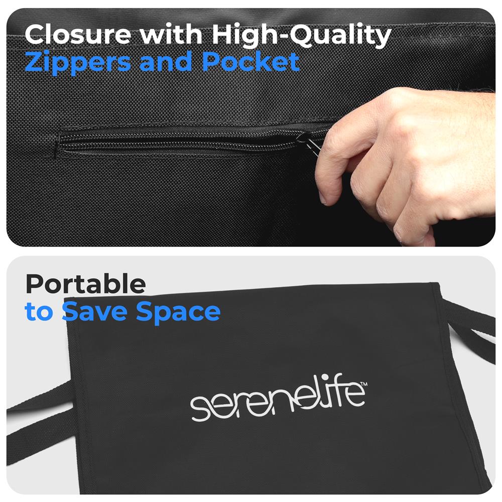 Serenelife Einkaufswagen Tasche Schwarz Oxford wasserdicht
