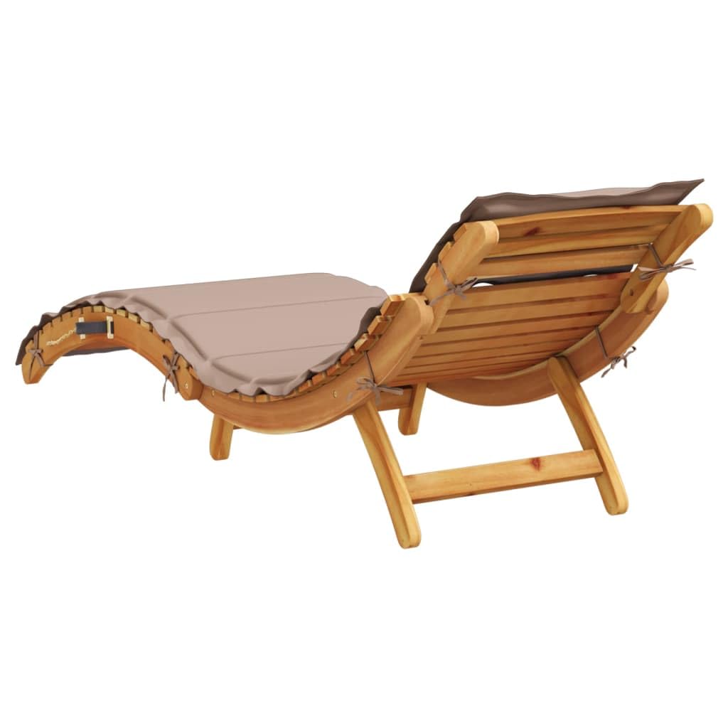vidaXL Heim & Garten 2x Sonnenliege Taupe Akazie 184 cm