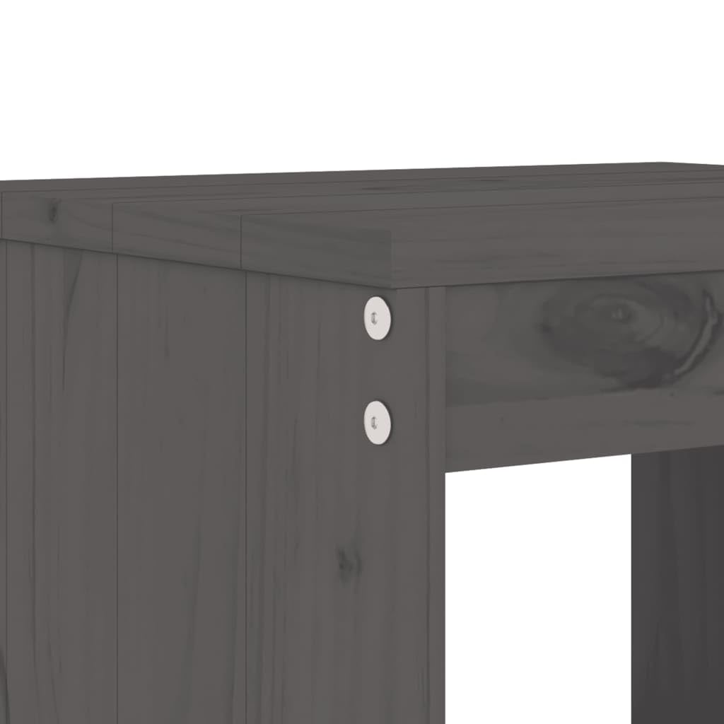 vidaXL 3-TLG. Gartenbar-Set Grau Barset Graue Kiefer Massivholz