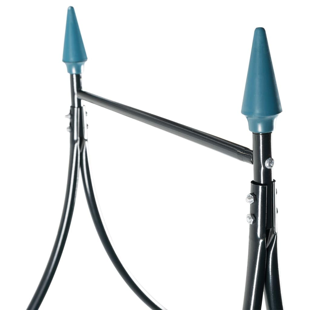 vidaXL Rosenbogen Gartenbogen Eisen dunkelgrün 142x37x275 cm