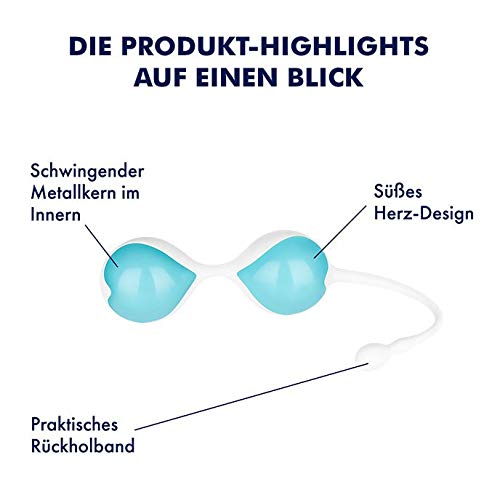 EIS Deluxe Liebeskugeln Herz Silikon 3,5 cm Beckenbodentraining