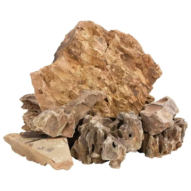 vidaXL Drachensteine 10 kg 5-30 cm Aquarium Steine Braun