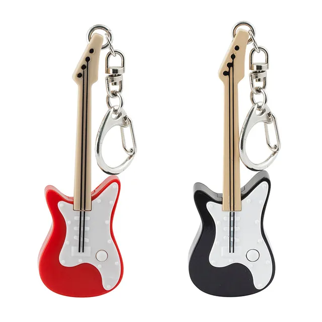 Kikkerland Guitar LED & Sound Keychain Gitarre sortiert
