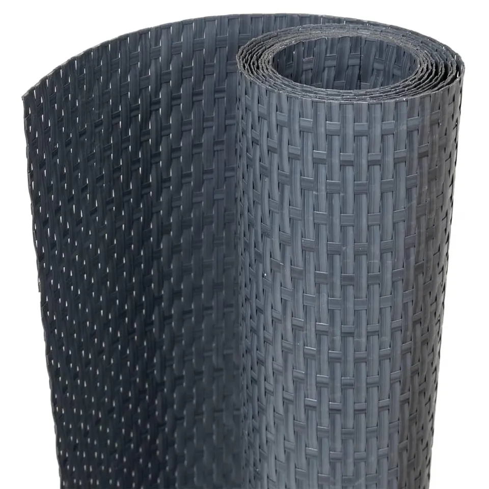 vidaXL Balkon-Sichtschutz Anthrazit 400x80cm PE Rattan-Optik