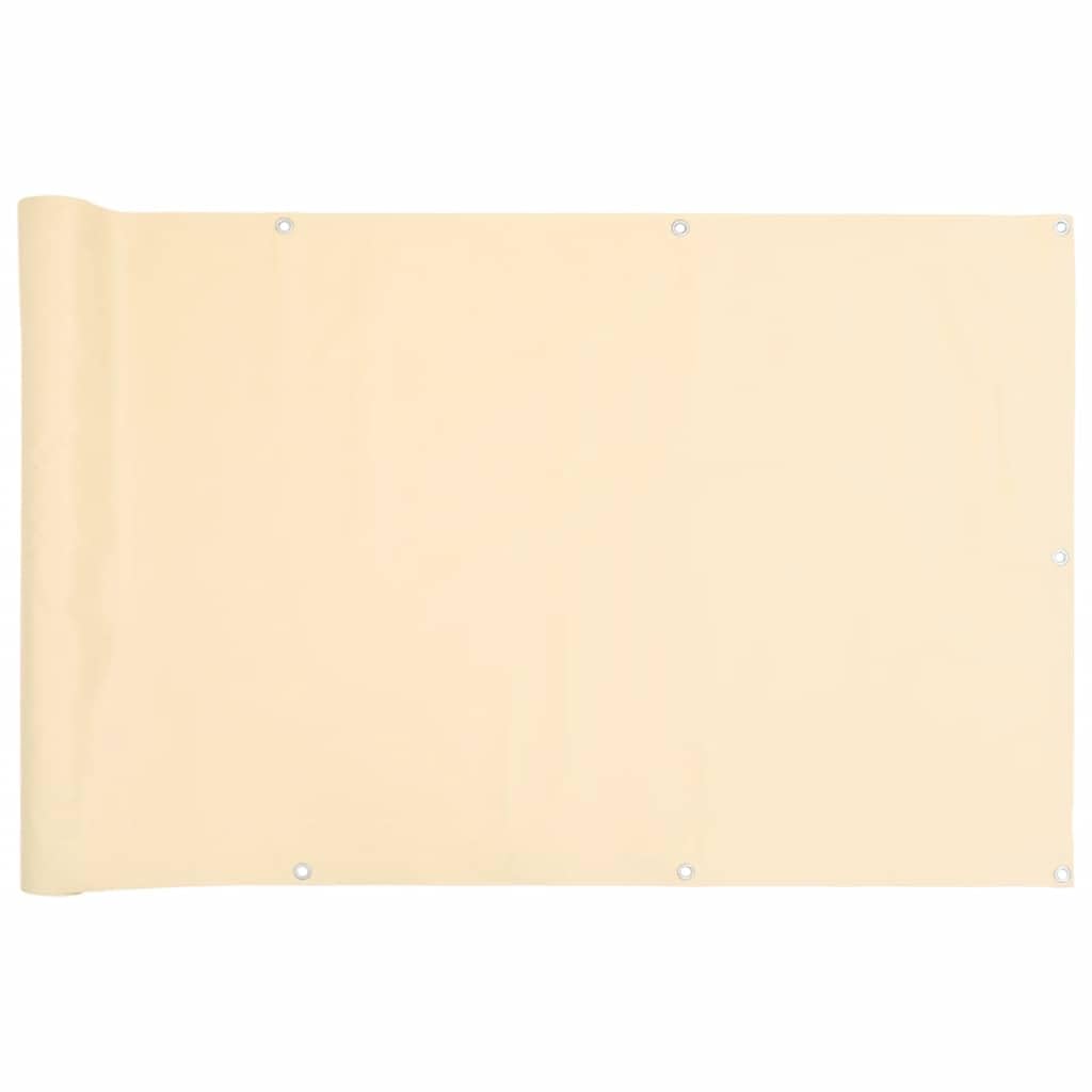vidaXL Heim & Garten Sichtschutz Creme PVC 800x90cm Ösen