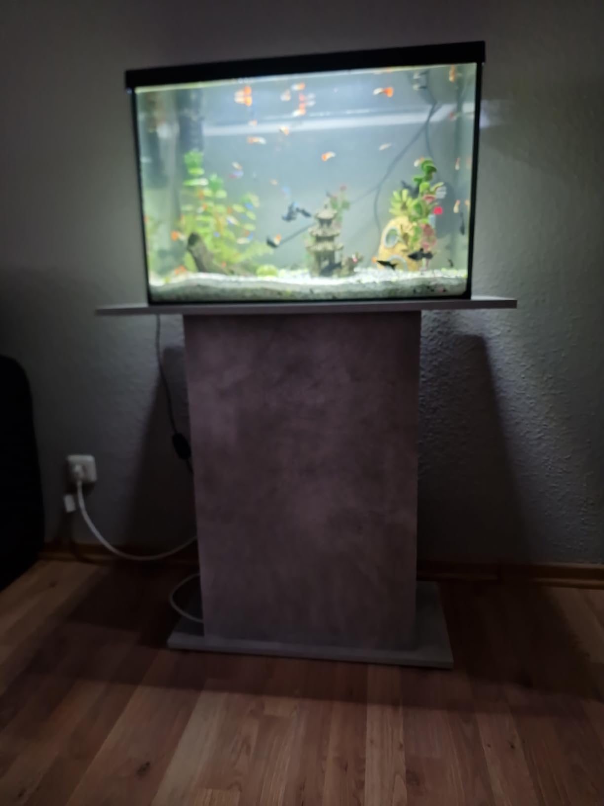 vidaXL Aquariumständer Weiß 60,5x36x72,5 cm Holz
