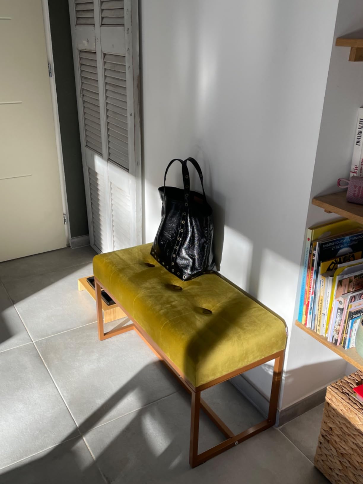 vidaXL Bank 80 cm Samt grün Polsterbank Eisen