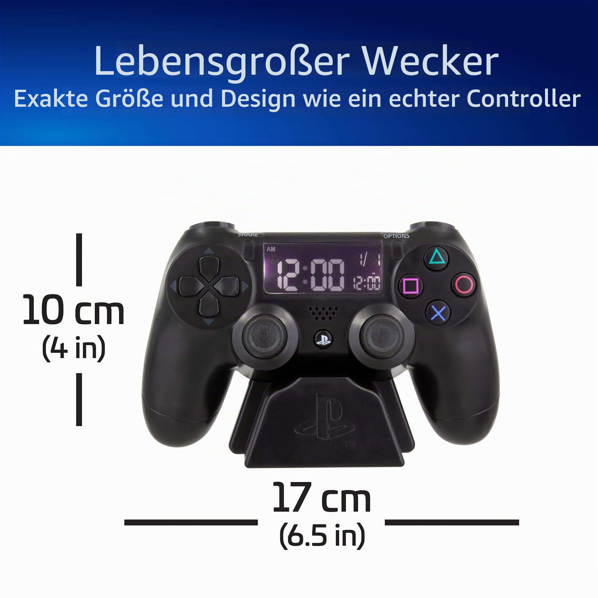 Paladone Homeware Playstation Digital Wecker Controller LCD