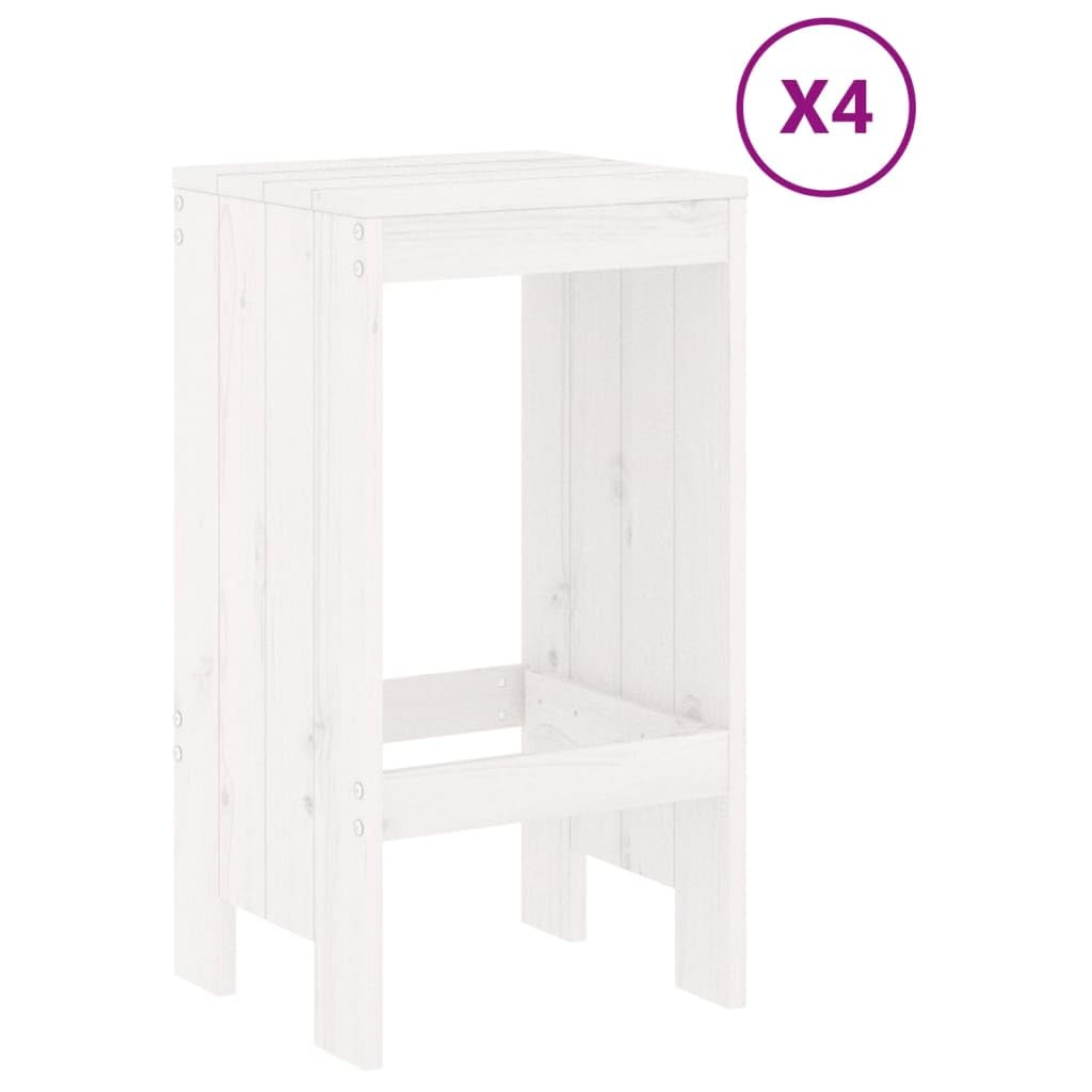 vidaXL Heim & Garten 5-tlg. Gartenbar-Set Holz Weiß Kiefer