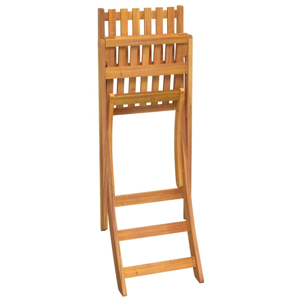 vidaXL Heim & Garten Gartenbar-Set Akazie 3-TLG klappbar