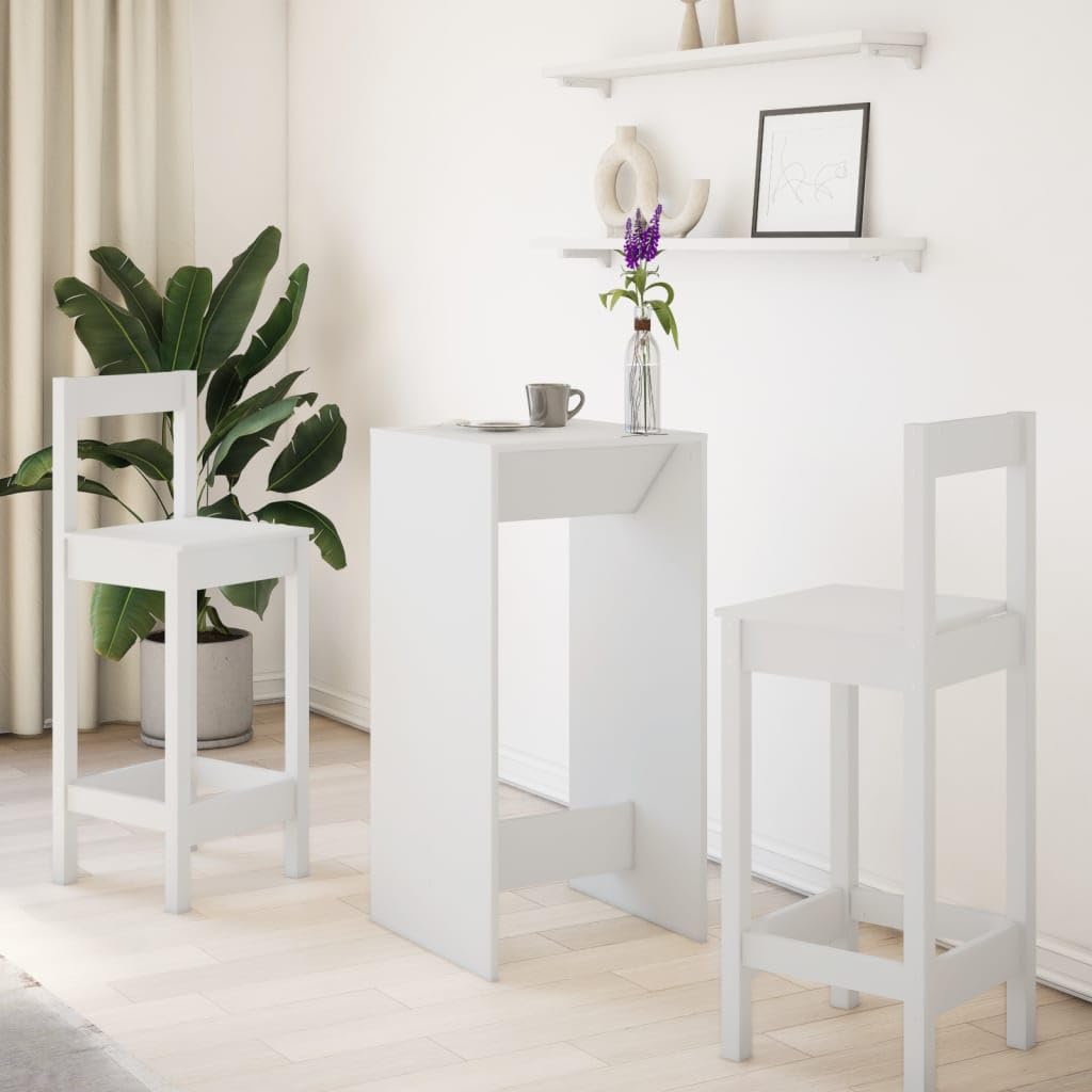 vidaXL Bartisch Weiß 51x50x103,5 cm Holzwerkstoff Hochtisch