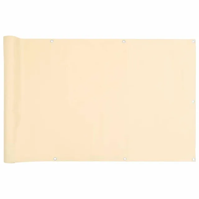 vidaXL Heim & Garten Sichtschutz Creme PVC 800x90cm Ösen