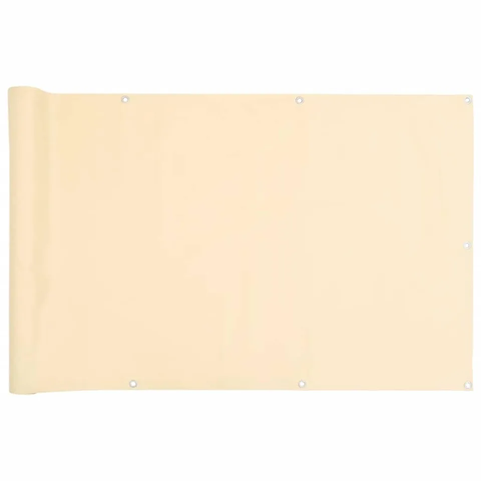 vidaXL Heim & Garten Sichtschutz Creme PVC 800x90cm Ösen