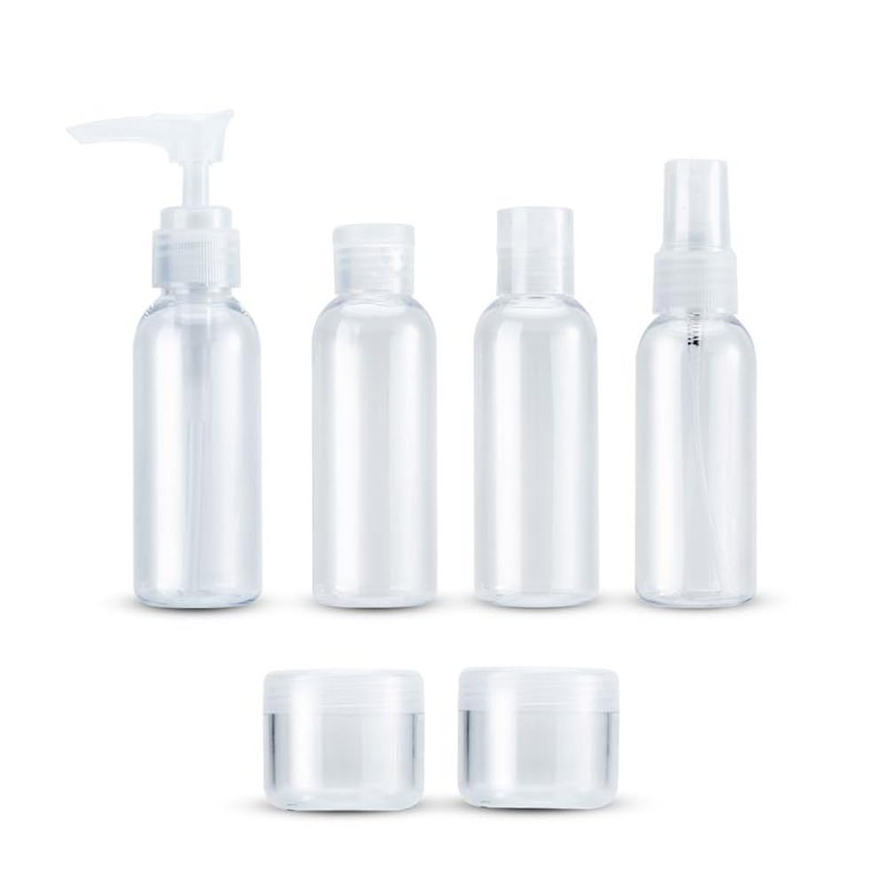 Intirilife Flaschen Set Transparent 6-teilig Reise PP