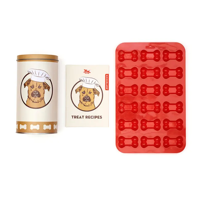 Kikkerland Crafters Kobe Hundekekse Backset Dose 18 Stück Silikon