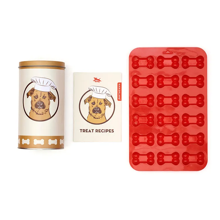 Kikkerland Crafters Kobe Hundekekse Backset Dose 18 Stück Silikon