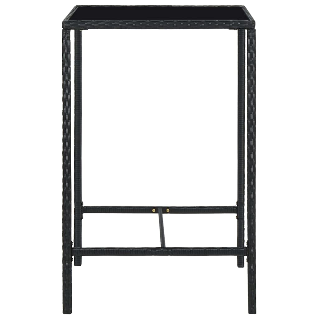 vidaXL Heim & Garten Gartenbar-Set 3-tlg schwarz mit Kissen