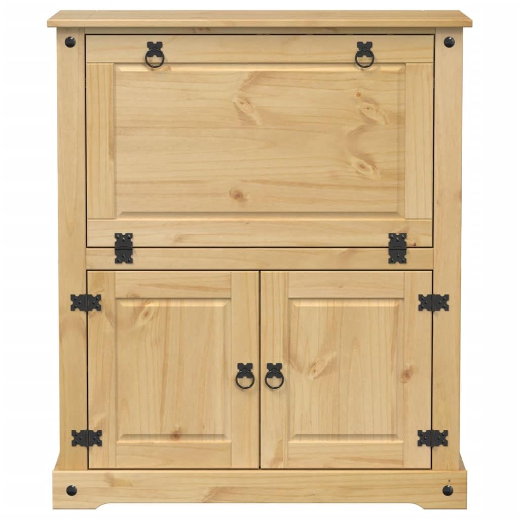 vidaXL Möbel Weinschrank Corona Honigwachs 97x45x114 massiv